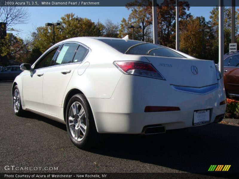 White Diamond Pearl / Parchment 2009 Acura TL 3.5