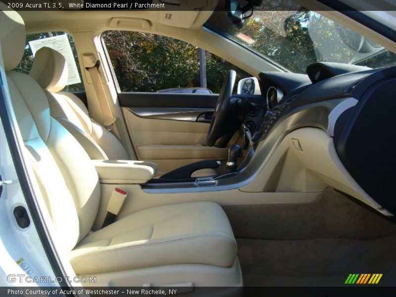 White Diamond Pearl / Parchment 2009 Acura TL 3.5
