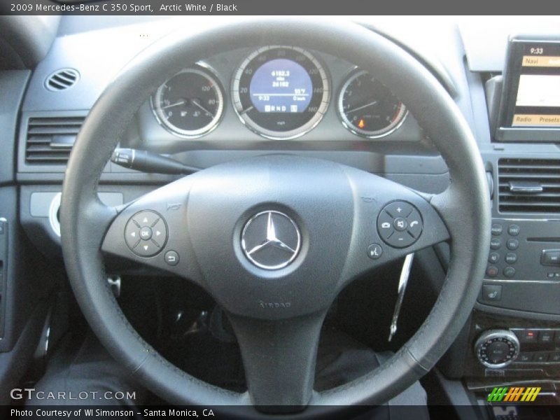 Arctic White / Black 2009 Mercedes-Benz C 350 Sport