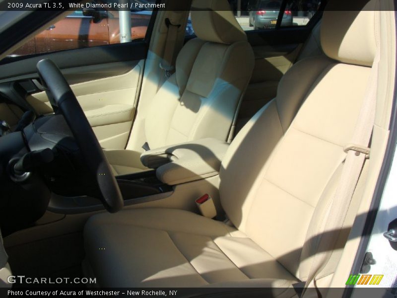 White Diamond Pearl / Parchment 2009 Acura TL 3.5