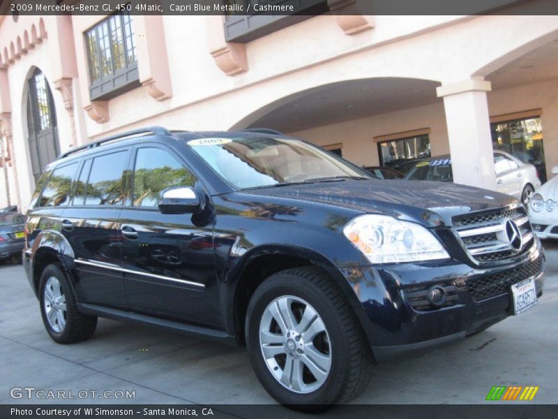 Capri Blue Metallic / Cashmere 2009 Mercedes-Benz GL 450 4Matic