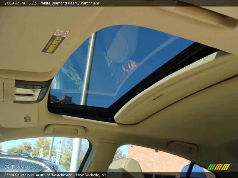 White Diamond Pearl / Parchment 2009 Acura TL 3.5