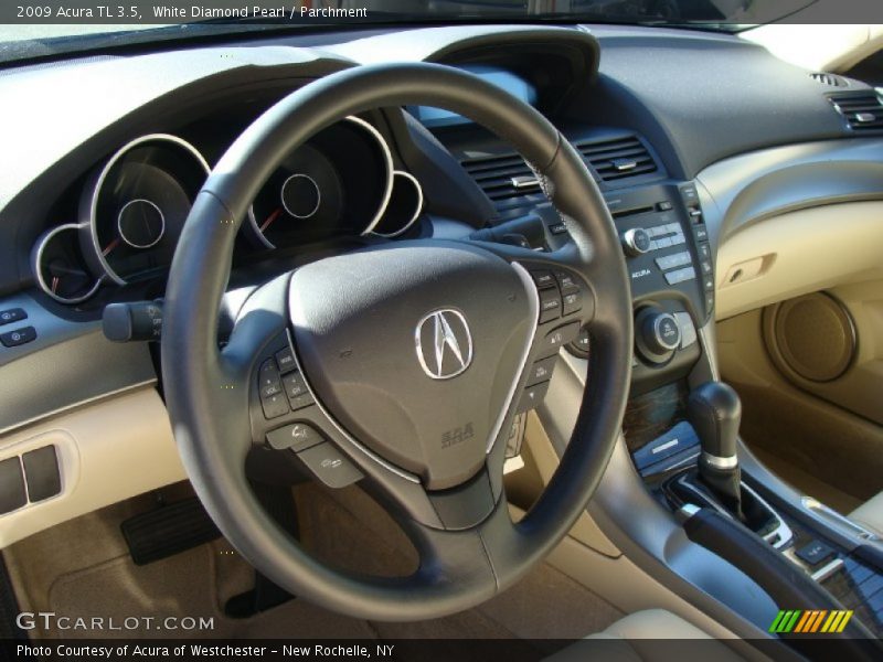 White Diamond Pearl / Parchment 2009 Acura TL 3.5