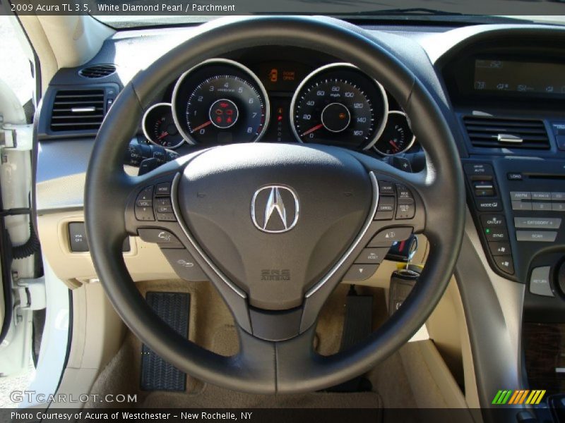 White Diamond Pearl / Parchment 2009 Acura TL 3.5