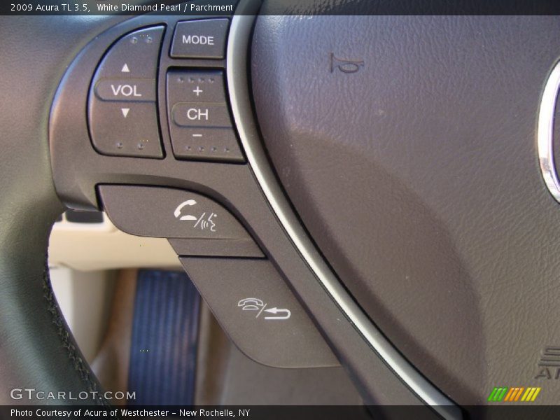White Diamond Pearl / Parchment 2009 Acura TL 3.5