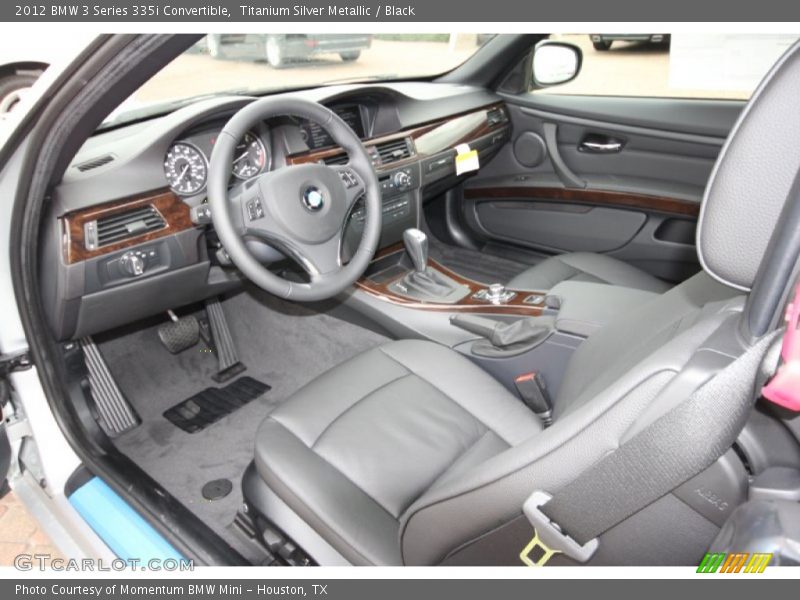 Titanium Silver Metallic / Black 2012 BMW 3 Series 335i Convertible
