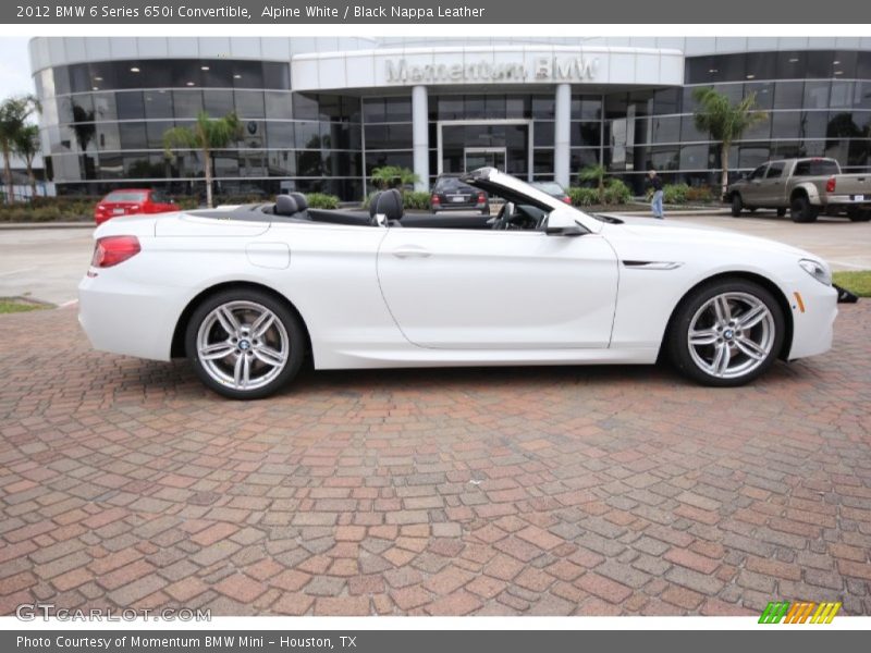 Alpine White / Black Nappa Leather 2012 BMW 6 Series 650i Convertible