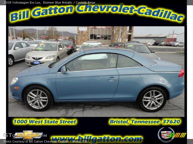 Eismeer Blue Metallic / Cornsilk Beige 2008 Volkswagen Eos Lux