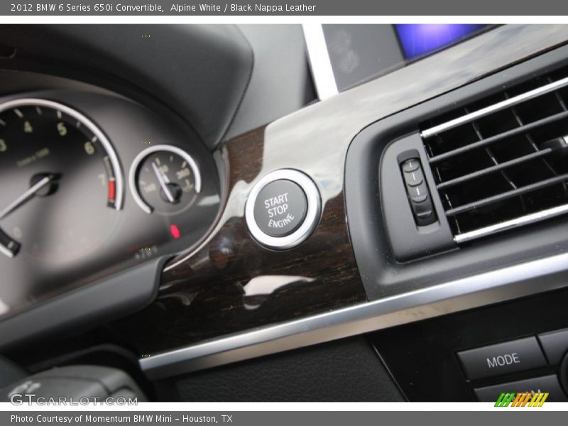 Alpine White / Black Nappa Leather 2012 BMW 6 Series 650i Convertible