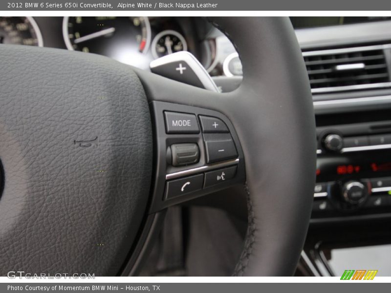 Alpine White / Black Nappa Leather 2012 BMW 6 Series 650i Convertible