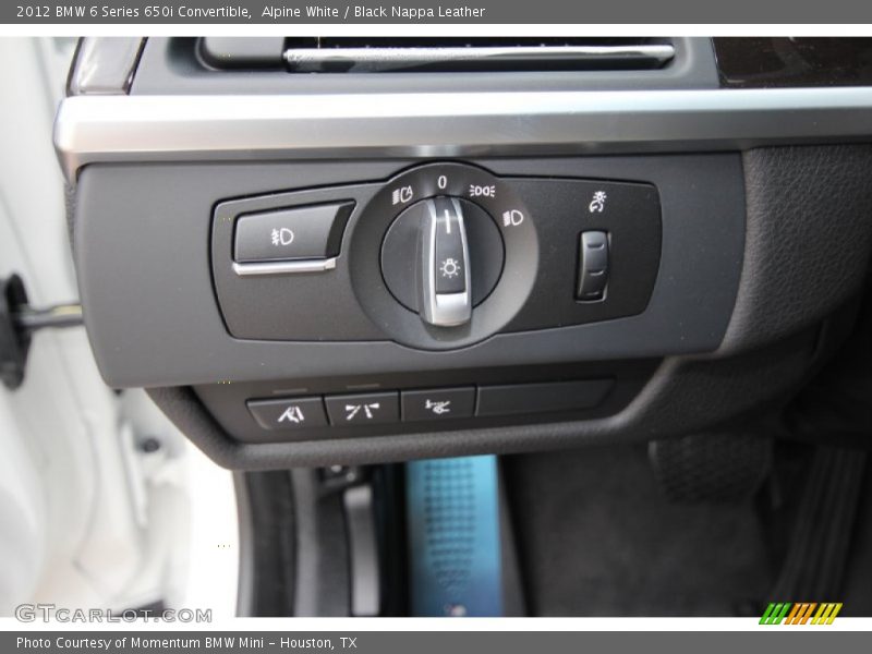 Alpine White / Black Nappa Leather 2012 BMW 6 Series 650i Convertible