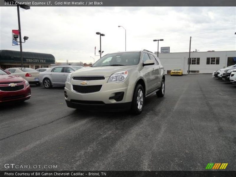 Gold Mist Metallic / Jet Black 2012 Chevrolet Equinox LT
