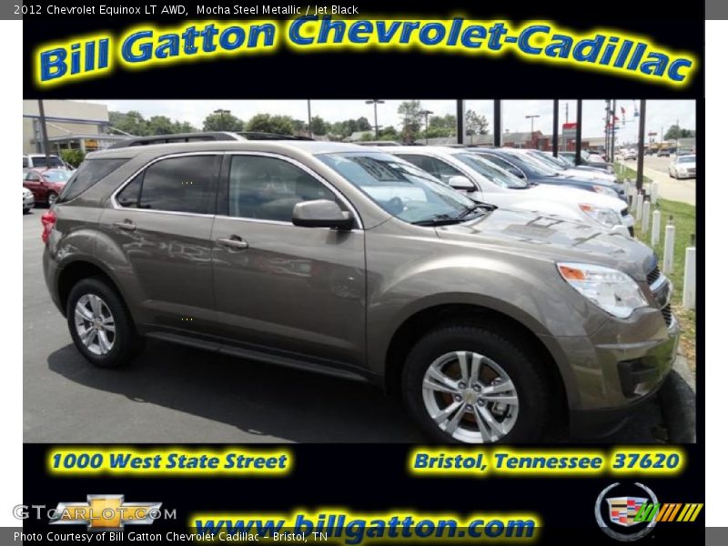 Mocha Steel Metallic / Jet Black 2012 Chevrolet Equinox LT AWD