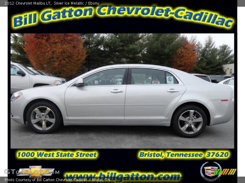 Silver Ice Metallic / Ebony 2012 Chevrolet Malibu LT