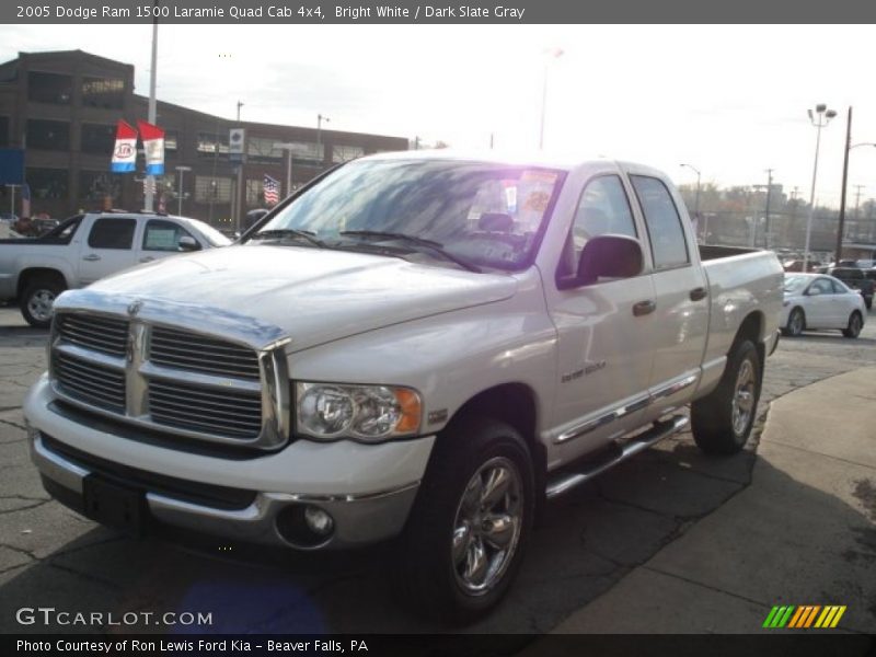 Bright White / Dark Slate Gray 2005 Dodge Ram 1500 Laramie Quad Cab 4x4