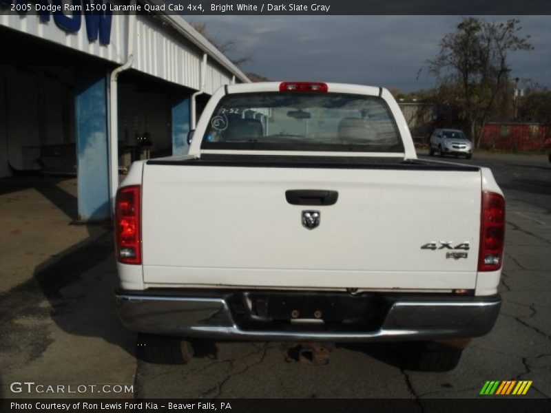 Bright White / Dark Slate Gray 2005 Dodge Ram 1500 Laramie Quad Cab 4x4