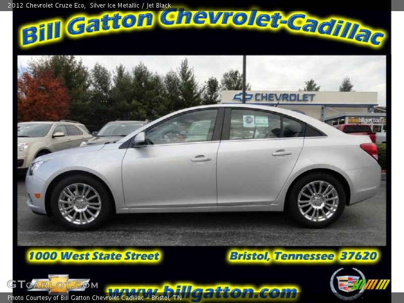 Silver Ice Metallic / Jet Black 2012 Chevrolet Cruze Eco