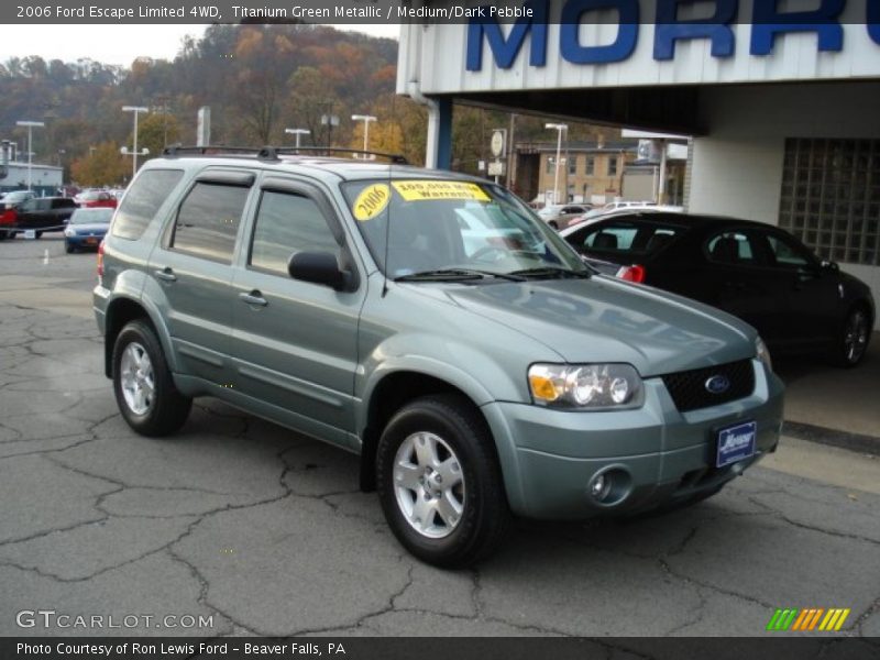 Titanium Green Metallic / Medium/Dark Pebble 2006 Ford Escape Limited 4WD