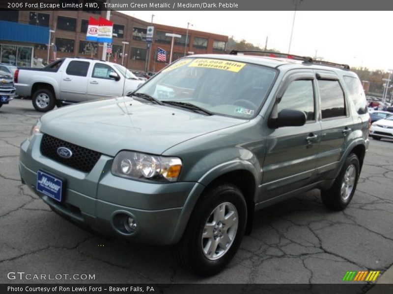 Titanium Green Metallic / Medium/Dark Pebble 2006 Ford Escape Limited 4WD