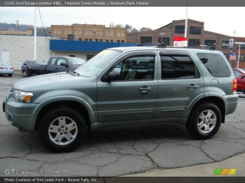 Titanium Green Metallic / Medium/Dark Pebble 2006 Ford Escape Limited 4WD