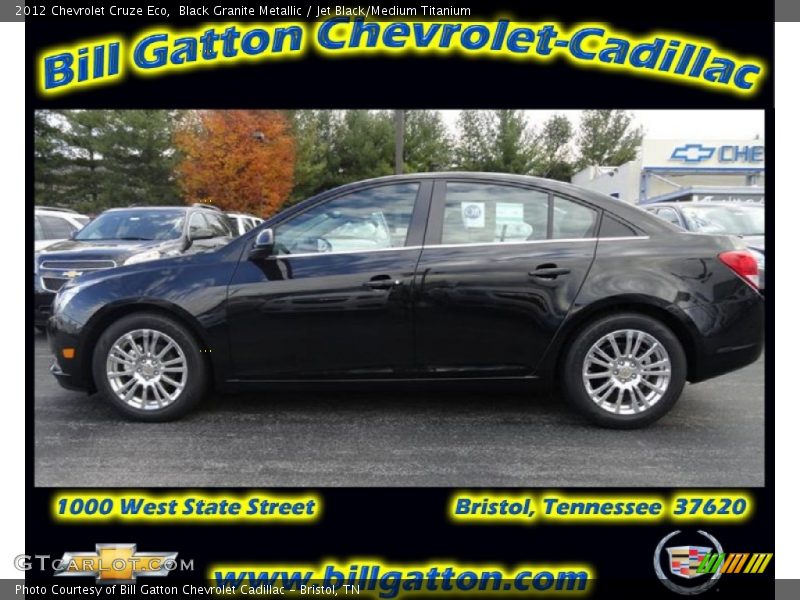 Black Granite Metallic / Jet Black/Medium Titanium 2012 Chevrolet Cruze Eco