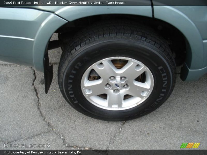 Titanium Green Metallic / Medium/Dark Pebble 2006 Ford Escape Limited 4WD