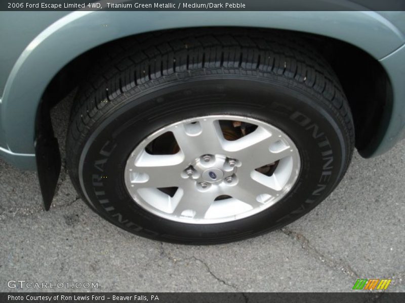 Titanium Green Metallic / Medium/Dark Pebble 2006 Ford Escape Limited 4WD