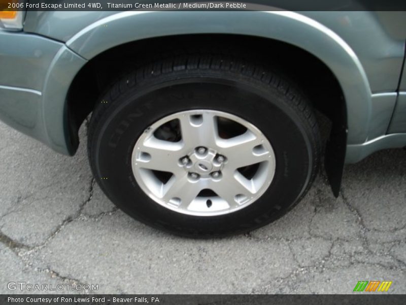 Titanium Green Metallic / Medium/Dark Pebble 2006 Ford Escape Limited 4WD