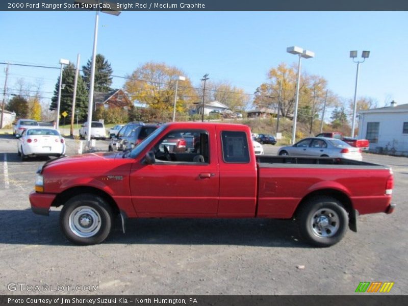 Bright Red / Medium Graphite 2000 Ford Ranger Sport SuperCab