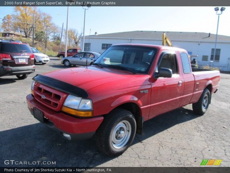 Bright Red / Medium Graphite 2000 Ford Ranger Sport SuperCab