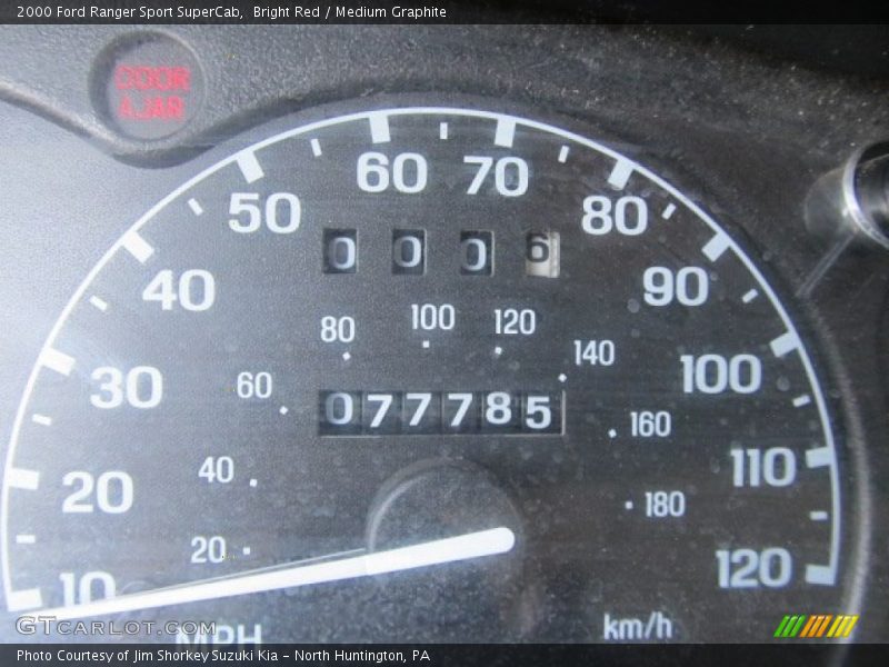 Bright Red / Medium Graphite 2000 Ford Ranger Sport SuperCab