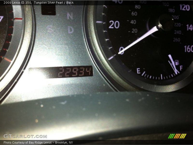 Tungsten Silver Pearl / Black 2009 Lexus ES 350