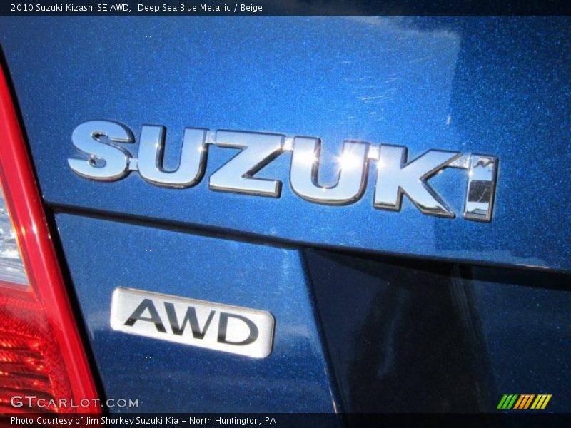 Deep Sea Blue Metallic / Beige 2010 Suzuki Kizashi SE AWD