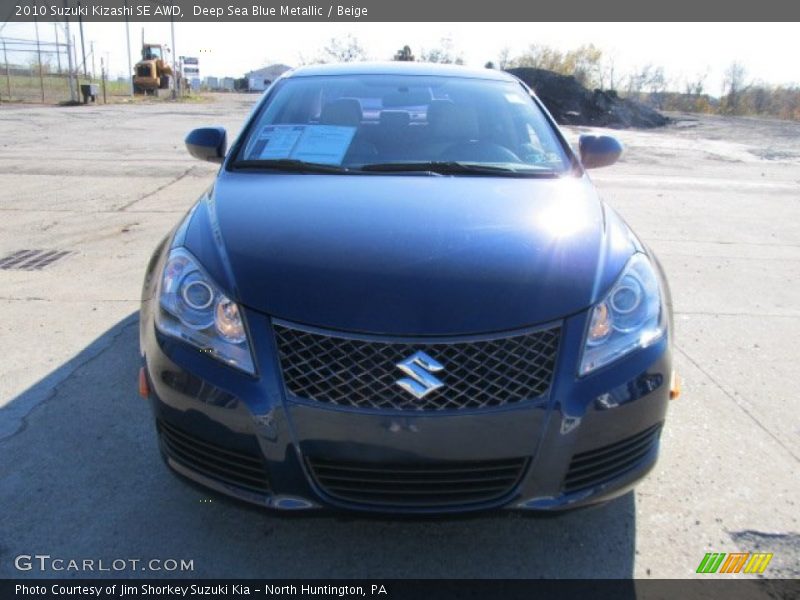 Deep Sea Blue Metallic / Beige 2010 Suzuki Kizashi SE AWD