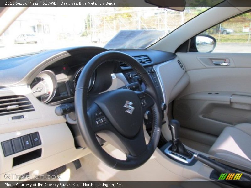 Deep Sea Blue Metallic / Beige 2010 Suzuki Kizashi SE AWD