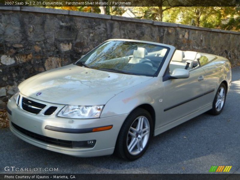 Parchment Silver Metallic / Parchment 2007 Saab 9-3 2.0T Convertible