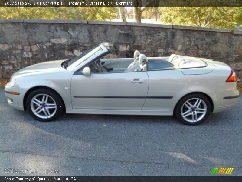 Parchment Silver Metallic / Parchment 2007 Saab 9-3 2.0T Convertible