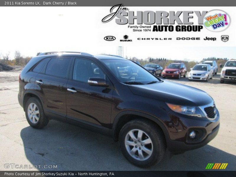 Dark Cherry / Black 2011 Kia Sorento LX