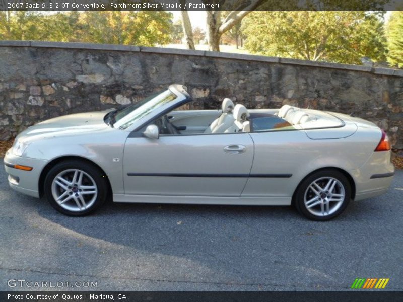 Parchment Silver Metallic / Parchment 2007 Saab 9-3 2.0T Convertible