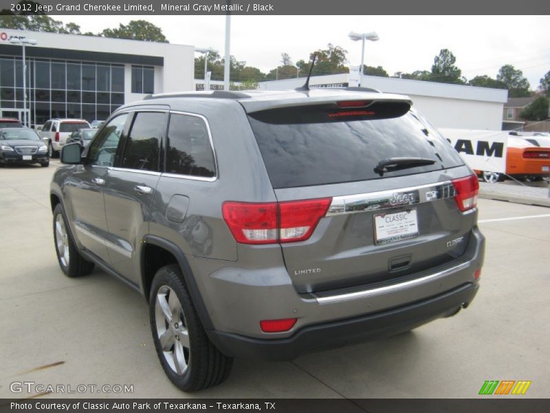 Mineral Gray Metallic / Black 2012 Jeep Grand Cherokee Limited