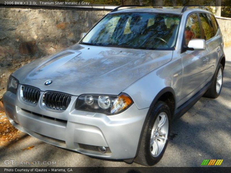 Titanium Silver Metallic / Grey 2006 BMW X3 3.0i