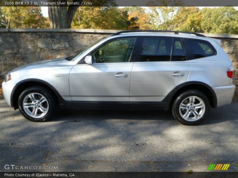 Titanium Silver Metallic / Grey 2006 BMW X3 3.0i