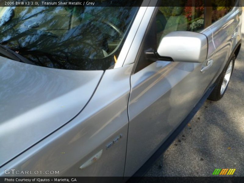 Titanium Silver Metallic / Grey 2006 BMW X3 3.0i