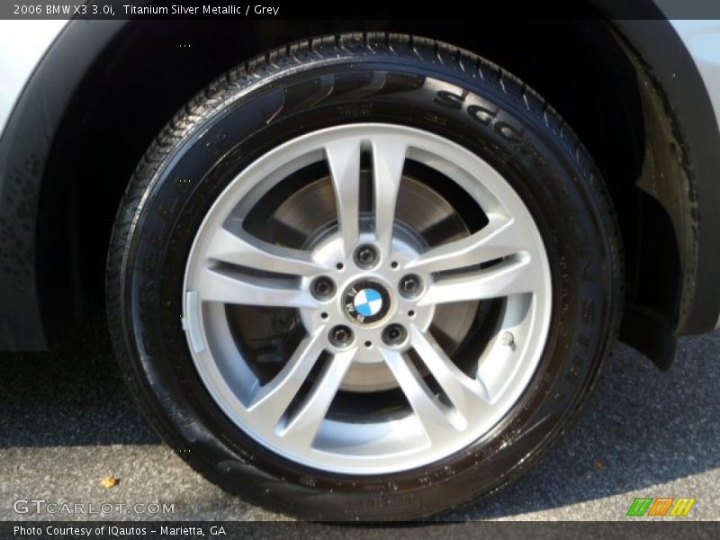 Titanium Silver Metallic / Grey 2006 BMW X3 3.0i