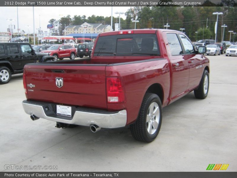 Deep Cherry Red Crystal Pearl / Dark Slate Gray/Medium Graystone 2012 Dodge Ram 1500 Lone Star Crew Cab