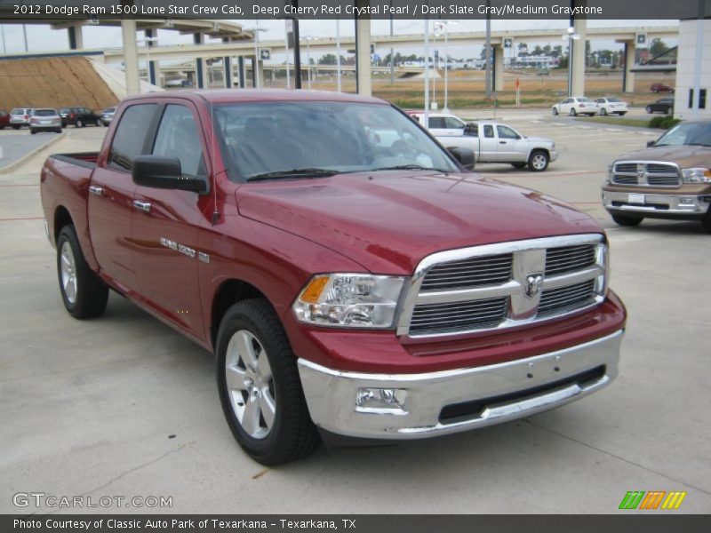 Deep Cherry Red Crystal Pearl / Dark Slate Gray/Medium Graystone 2012 Dodge Ram 1500 Lone Star Crew Cab
