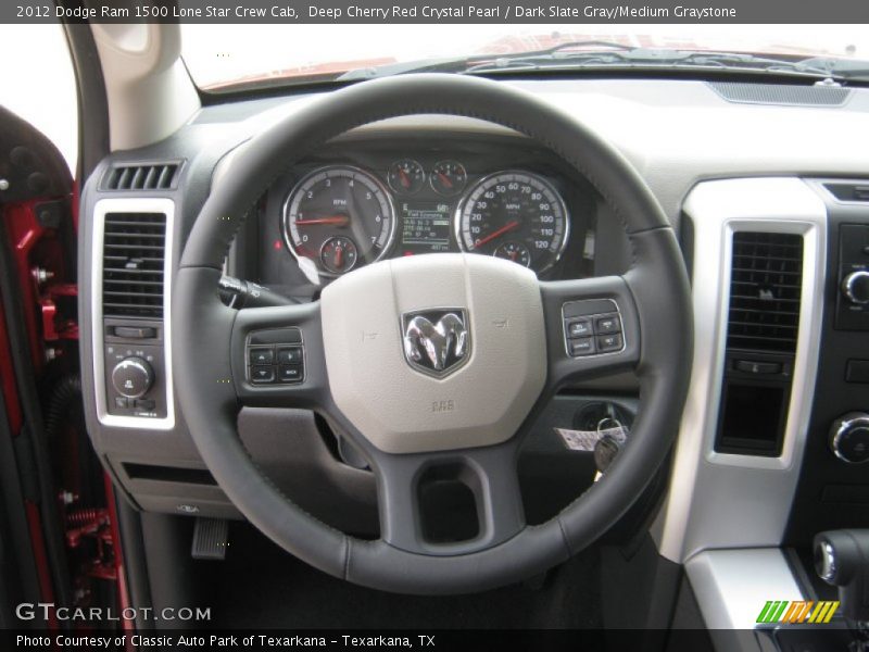 Deep Cherry Red Crystal Pearl / Dark Slate Gray/Medium Graystone 2012 Dodge Ram 1500 Lone Star Crew Cab