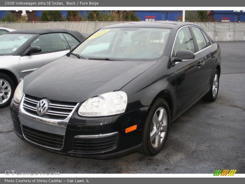 Black / Pure Beige 2008 Volkswagen Jetta SE Sedan