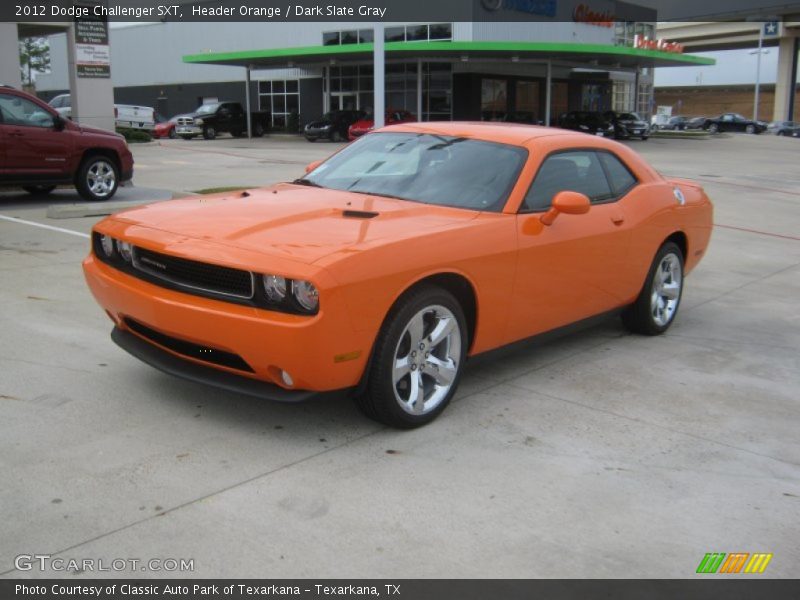Header Orange / Dark Slate Gray 2012 Dodge Challenger SXT