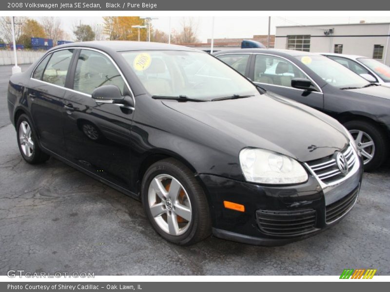 Black / Pure Beige 2008 Volkswagen Jetta SE Sedan